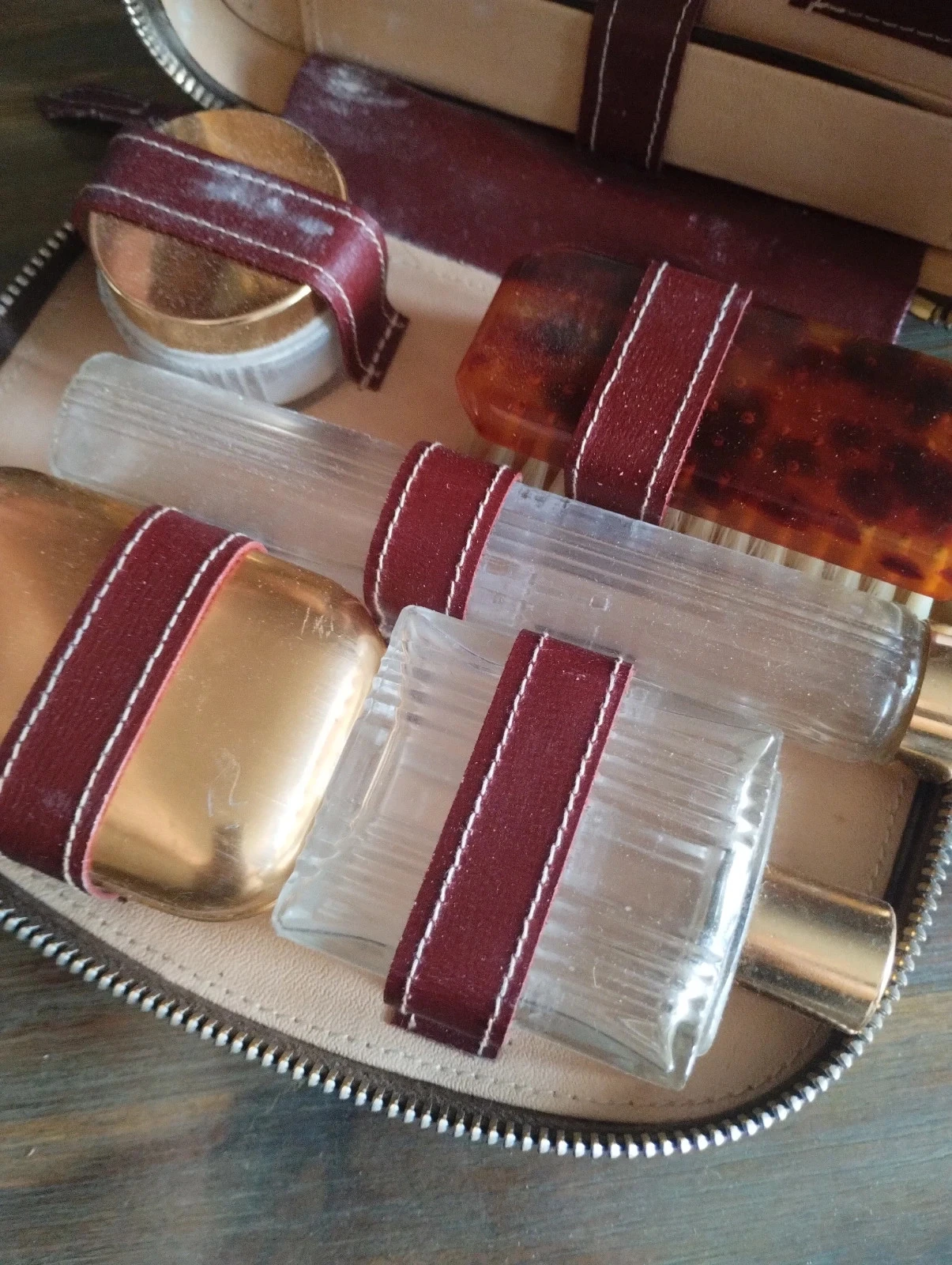 Vintage toiletset met ritssluiting – photo 5